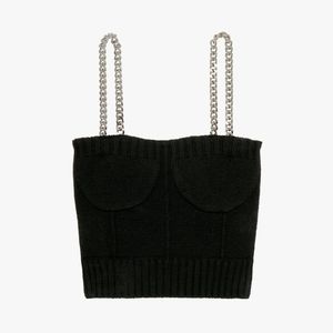 Zara Limited Edition A/W Collection Wool Alpaca Blend Bustier Tank w Chains S